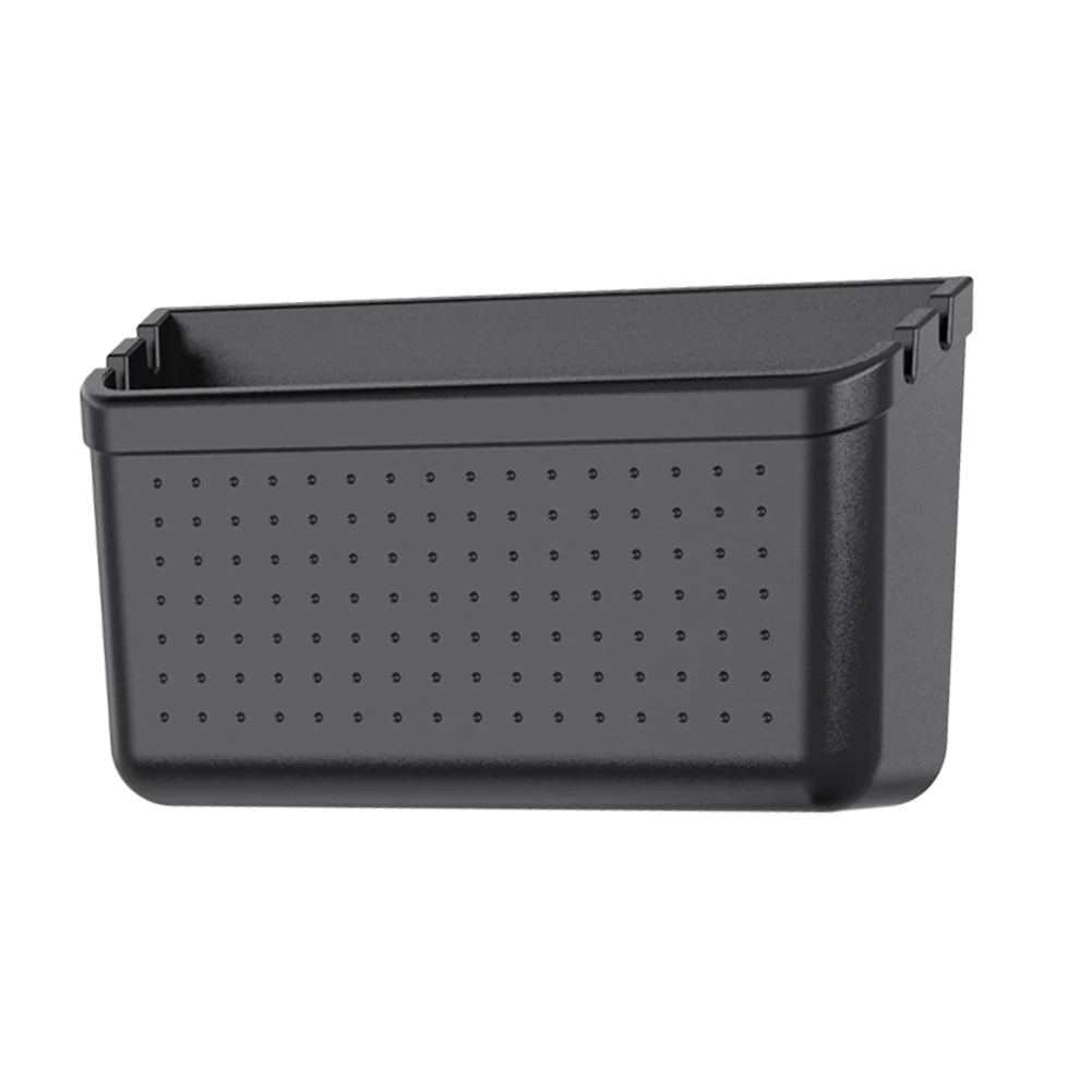 Universal Car Interior Storage Box Adhesive Black Car Storage Case with Reversed Charging Port Automobile Interior Accessories