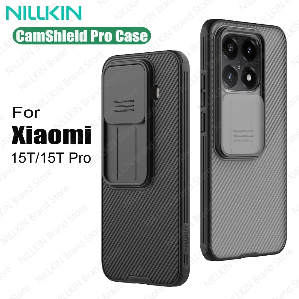 NILLKIN For Xiaomi 15T /15T Pro Case CamShield Pro Shockproof Non-Slip Privacy Protection Slide Camera Cover For Xiaomi 15T Pro