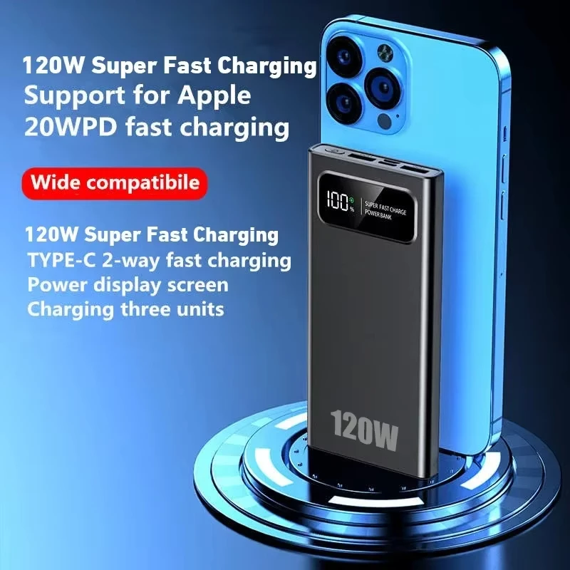 VIVO New Large Capacity 500000mAh PowerBank 120W Fast Charging Portable External Battery Power Bank For iPhone Samsung Huawei - Image 5